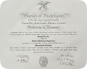 a close-up of a certificate