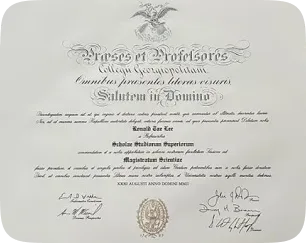 a close-up of a certificate