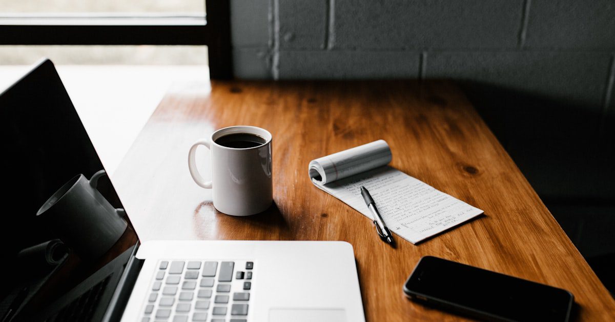 Person focusing at a clean workspace representing ADHD concentration challenges