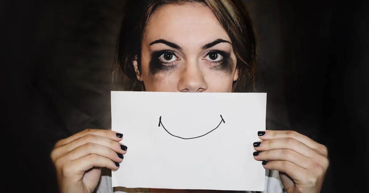 Thoughtful person reflecting on mental health progress during therapy